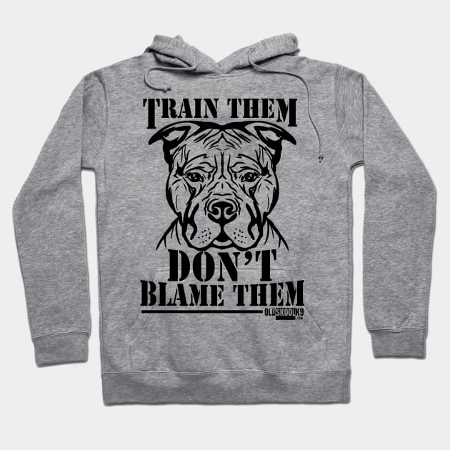 Train them, Don't blame them Hoodie by OldskoolK9